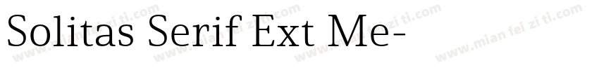Solitas Serif Ext Me字体转换